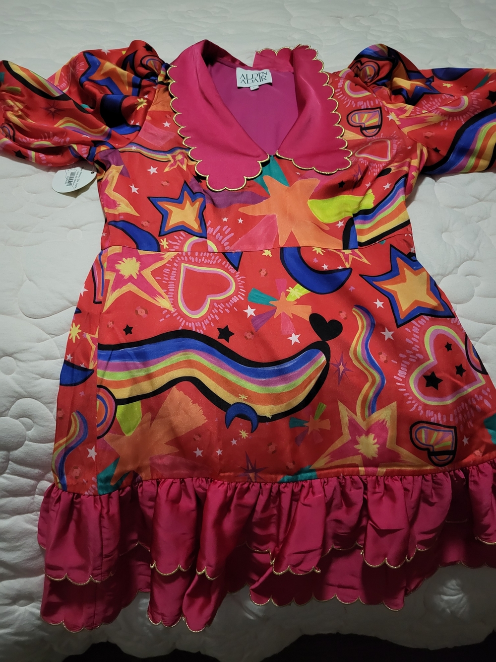 Alden Adair Red Rainbow Star Dress